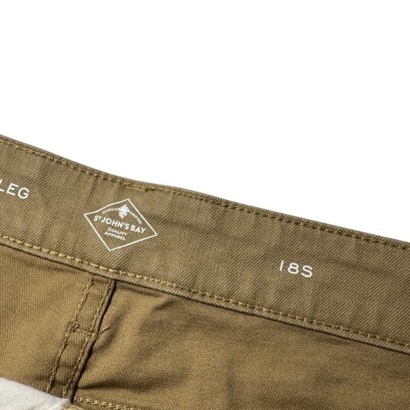 St John’s Bay Straight Leg Dark Tan Jeans Womens 18 Short - Picture 7 of 13